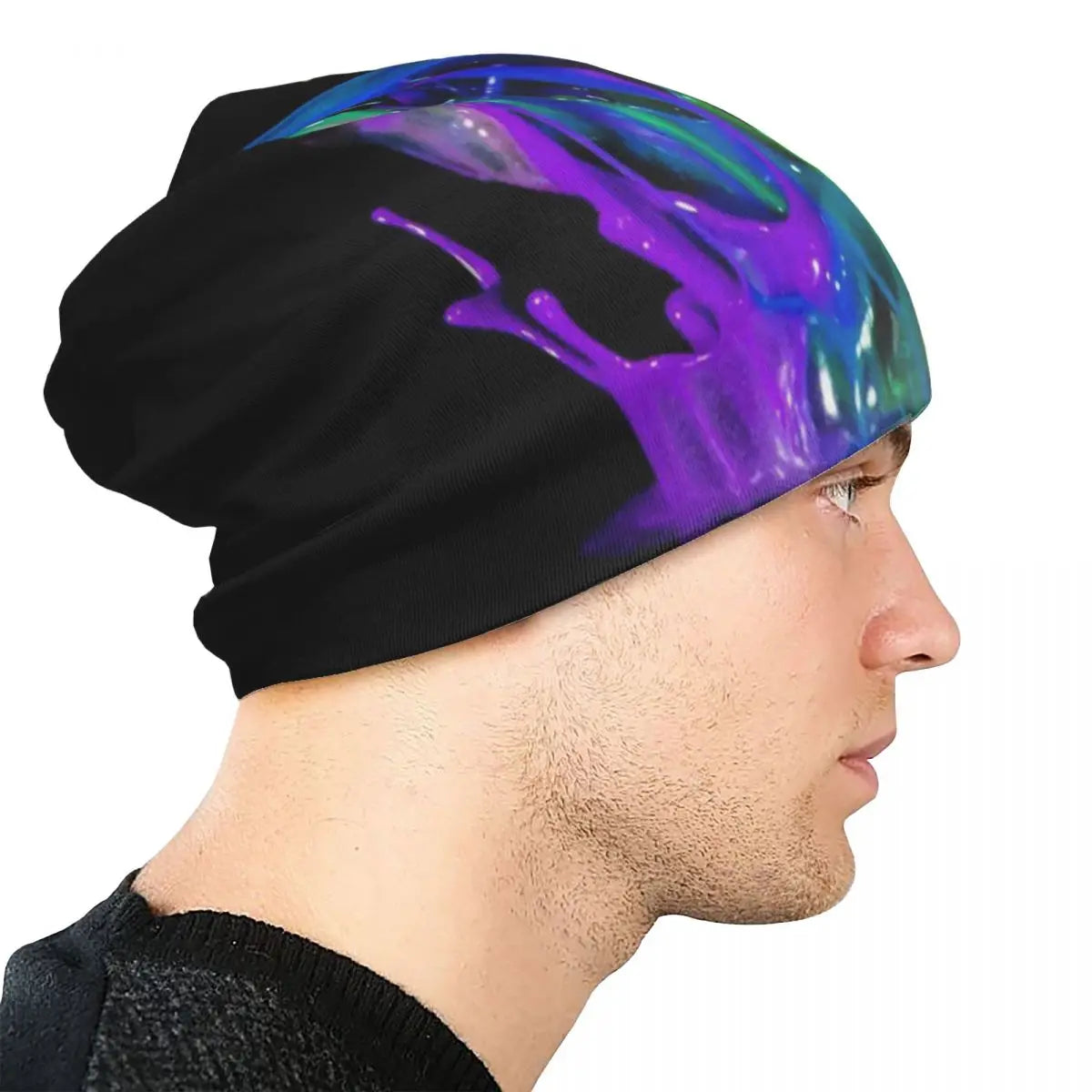 LGBTQIA+ Queer Pride Paint Splash Skullies Beanie Cap