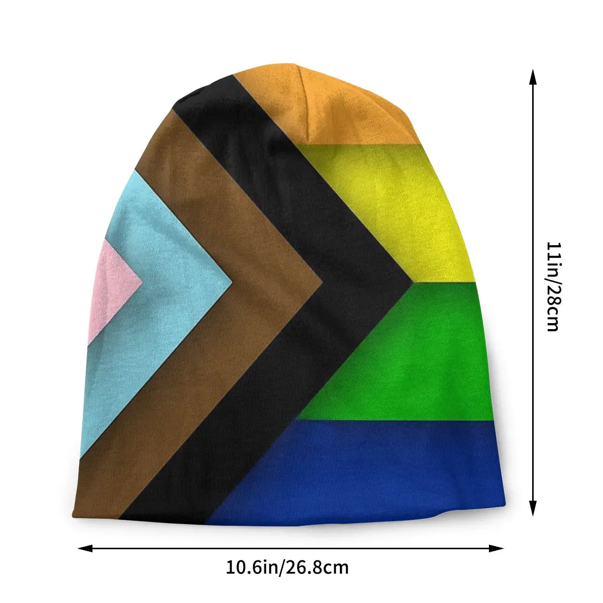 LGBTQIA+ Queer Progress Pride Flag Skullies Beanie Cap