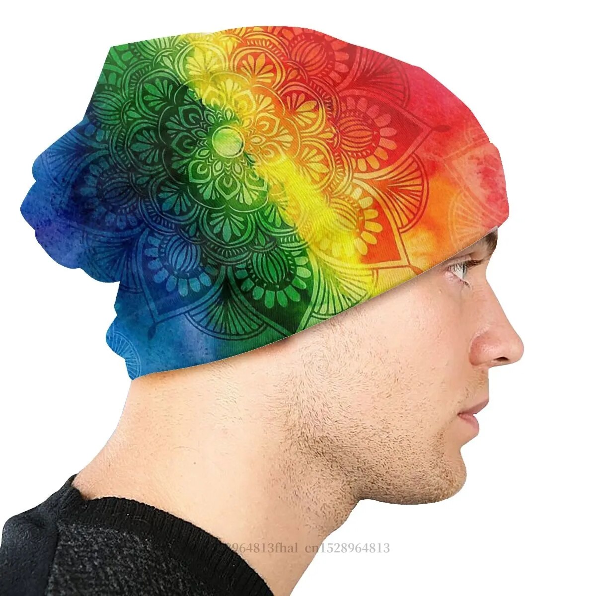 Hats - Pride Rainbow Mandala Skullies Beanie Cap