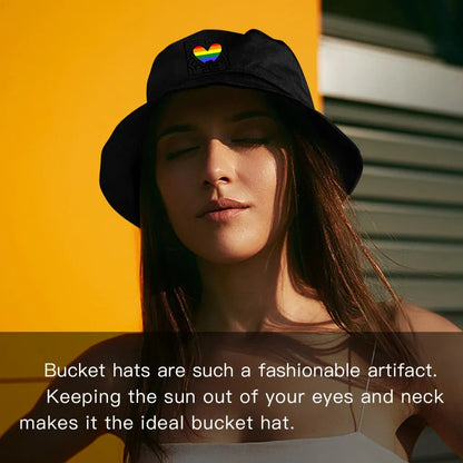 Hats - Lifting Rainbow Hearts Bucket Hat