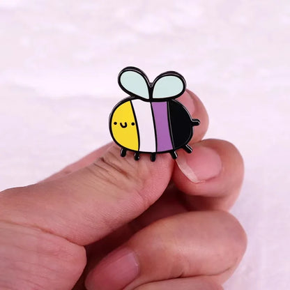 LGBTQIA+ Queer Premium Non-Binary Bee Badge