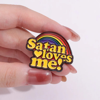 LGBTQIA+ Queer Premium Satan Loves Me Badge