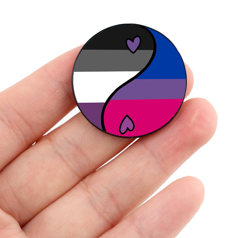 Enamel Pins - LGBTQIA+ Queer Pride Yin Yang Pin Badges 