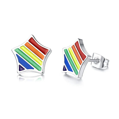 Earrings - LGBTQIA+ Pride Rainbow Stud Earrings - 13 Different Designs!