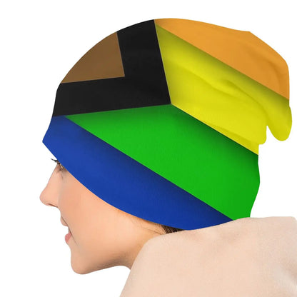 LGBTQIA+ Queer Progress Pride Flag Skullies Beanie Cap