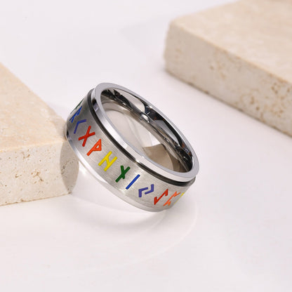 Ring - Rainbow Rune Rotatable Ring