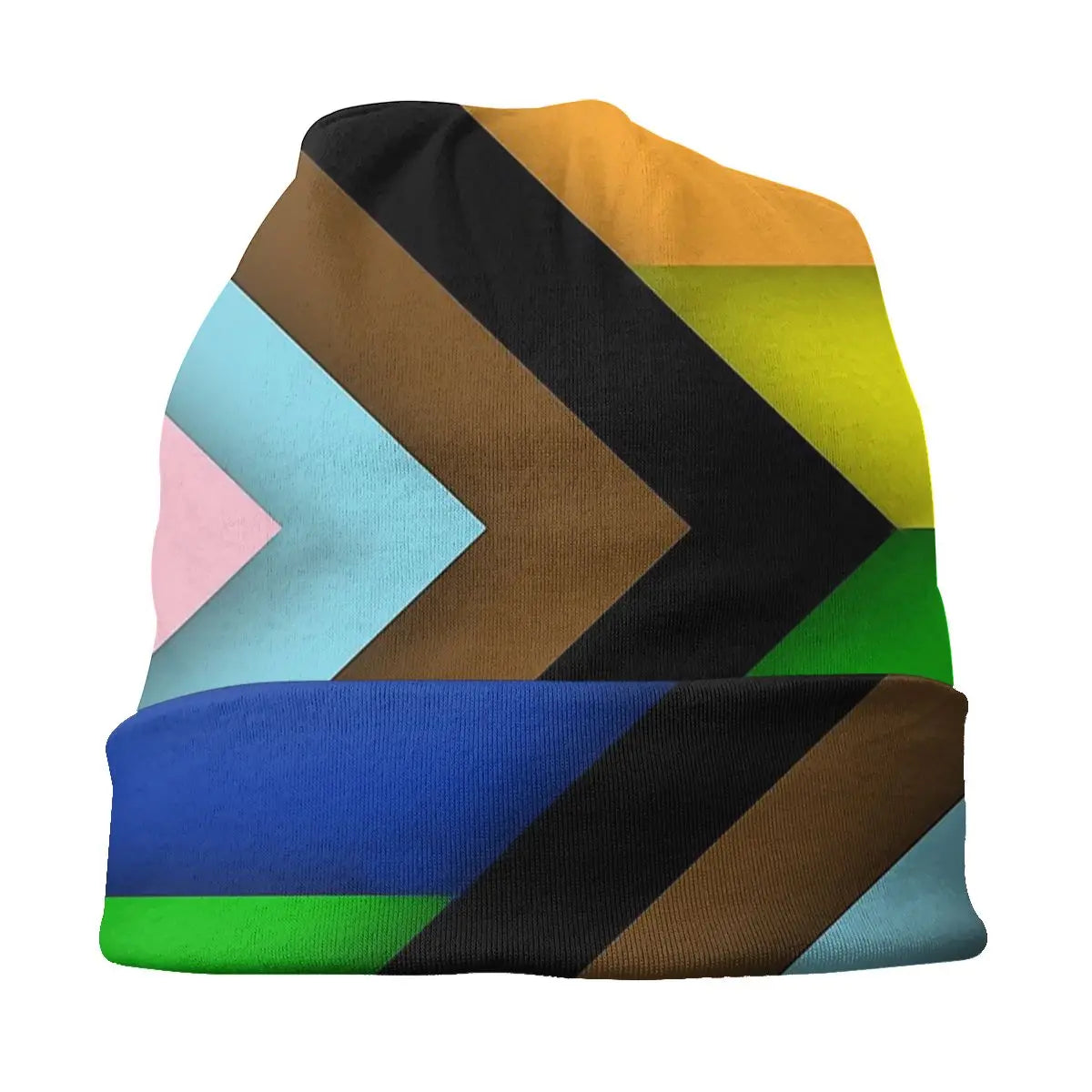 LGBTQIA+ Queer Progress Pride Flag Skullies Beanie Cap