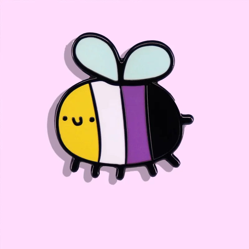 LGBTQIA+ Queer Premium Non-Binary Bee Badge