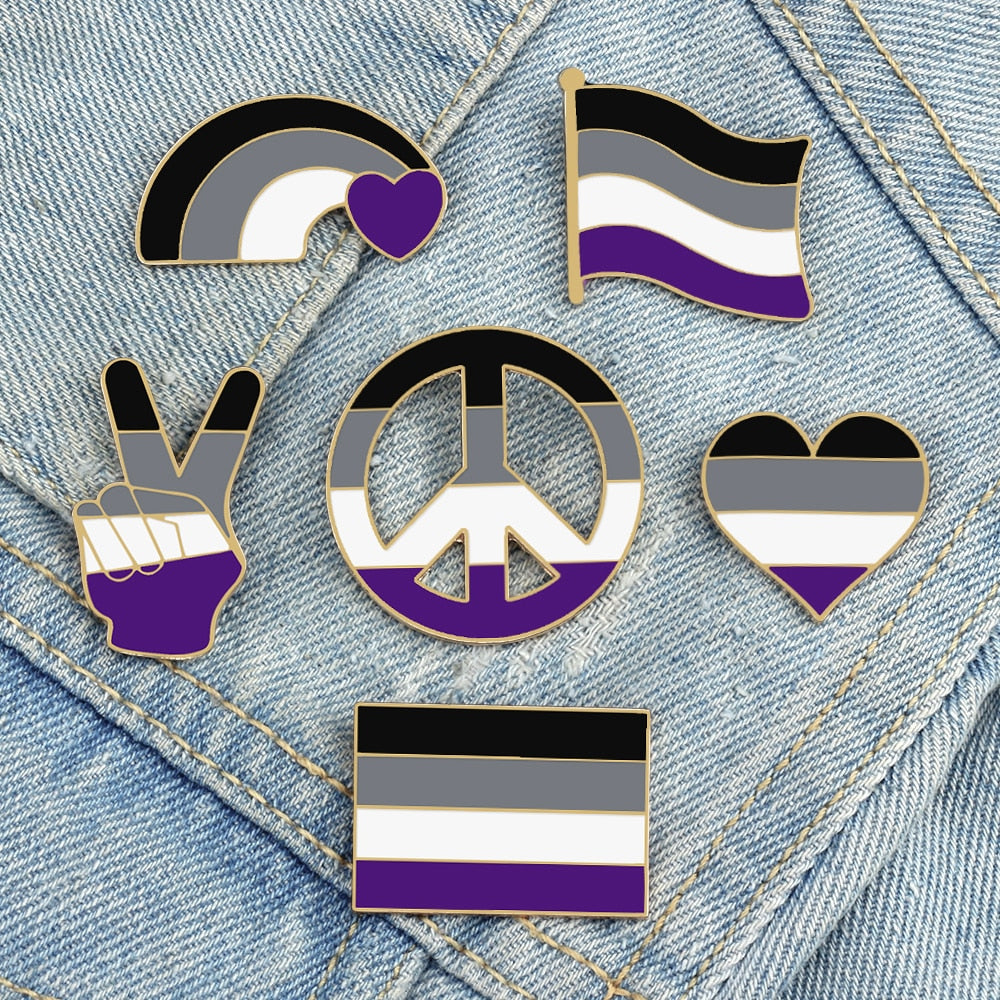 Enamel Pins - LGBTQIA+ Queer Pride Ace Pin Badges 