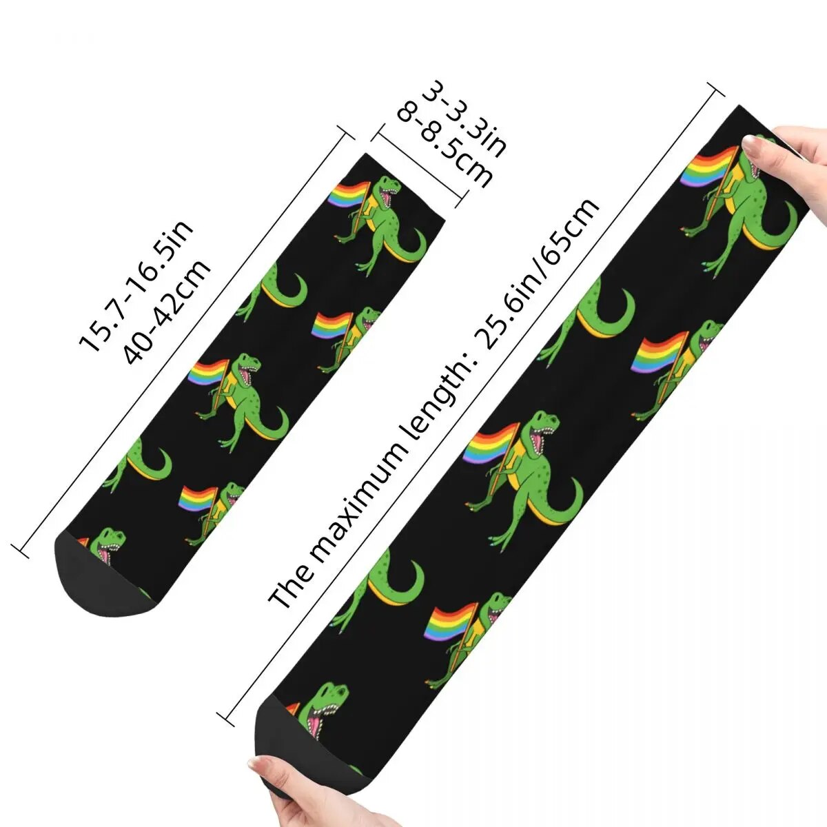 Socks - LGBTQIA+ Queer T-Rex Pride Socks