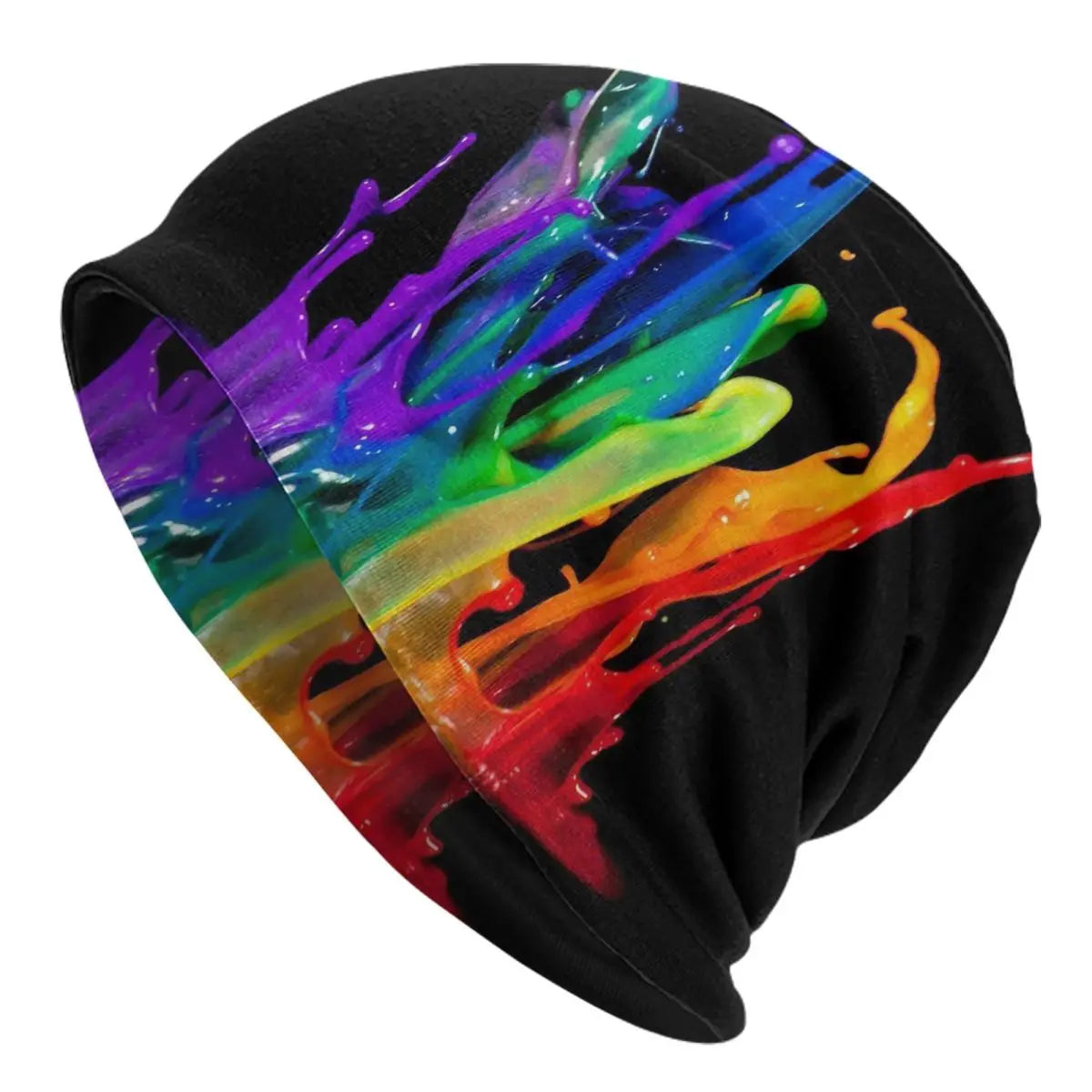 LGBTQIA+ Queer Pride Paint Splash Skullies Beanie Cap