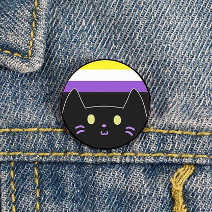 Enamel Pins - LGBTQIA+ Queer Pride Cats Pin Badges 