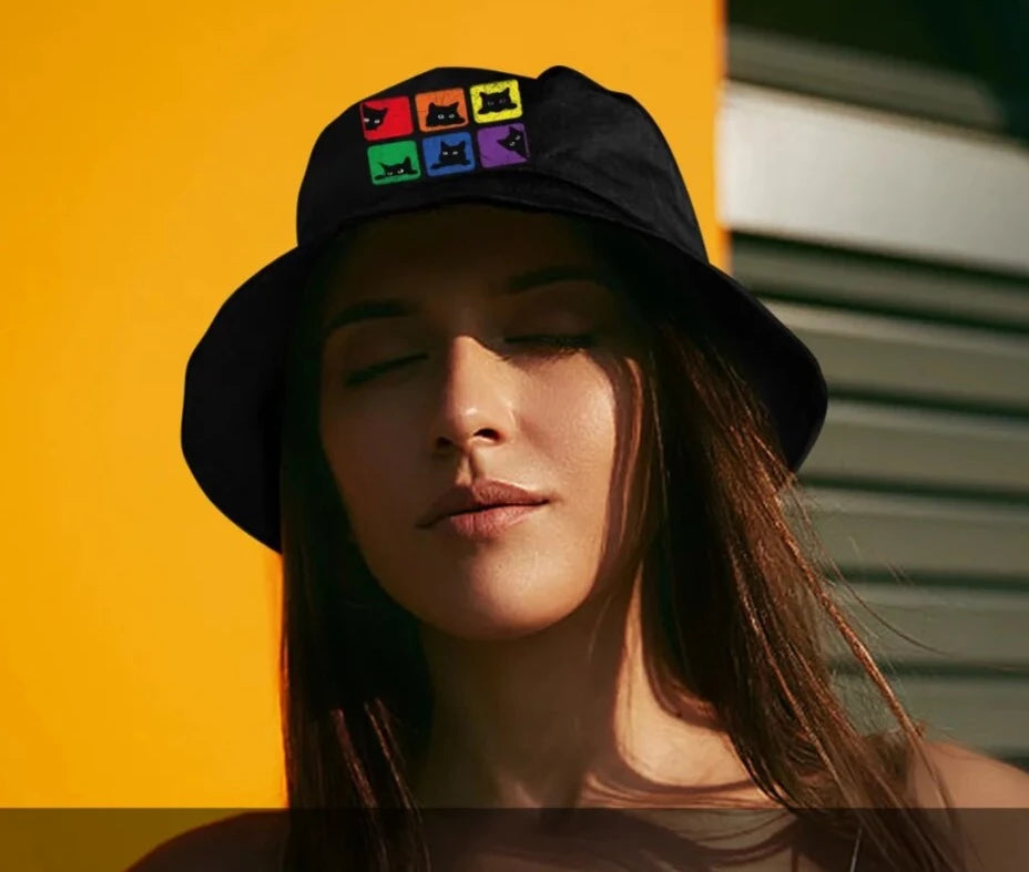 Hats - Peeking Pride Pussies Bucket Hat