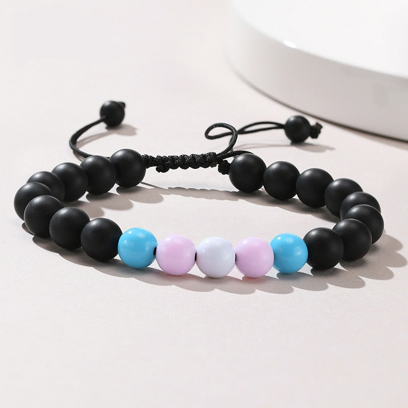 Bracelet - Transgender Pride Bead Bracelet