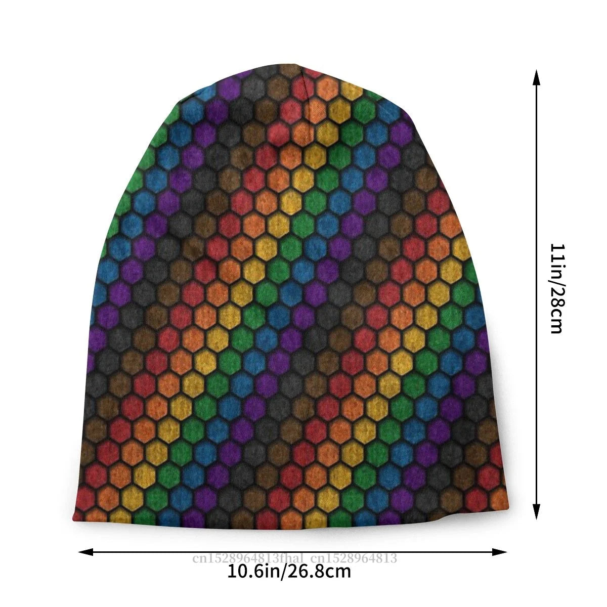 LGBTQIA+ Queer Pride Hexagon Skullies Beanie Cap