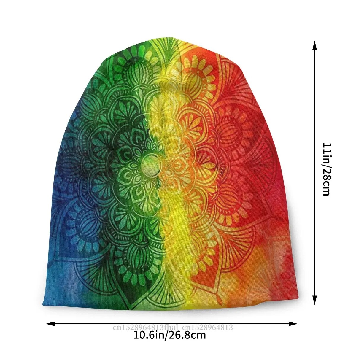 Hats - Pride Rainbow Mandala Skullies Beanie Cap