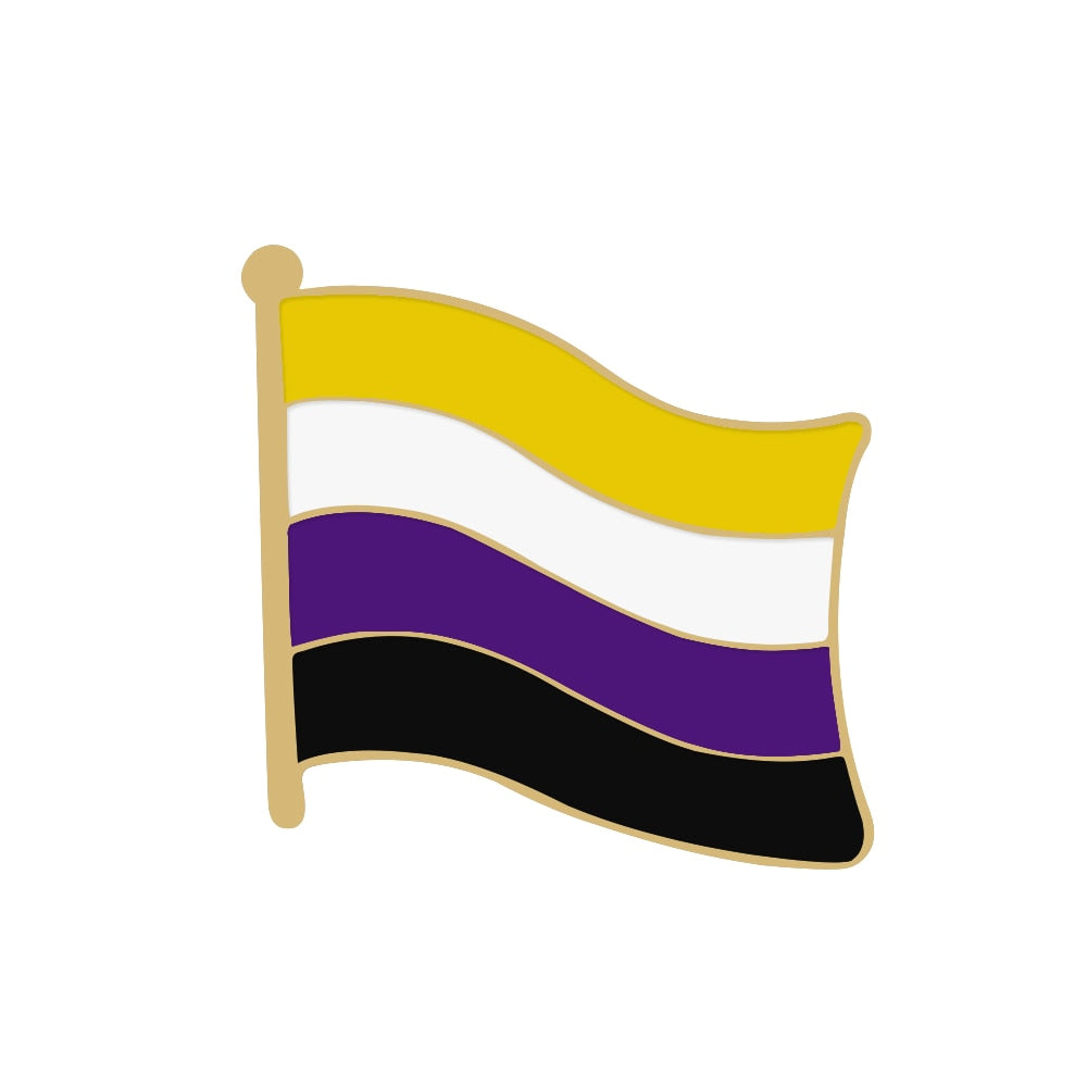 Enamel Pins - LGBTQIA+ Queer Pride Non-Binary Pin Badges 