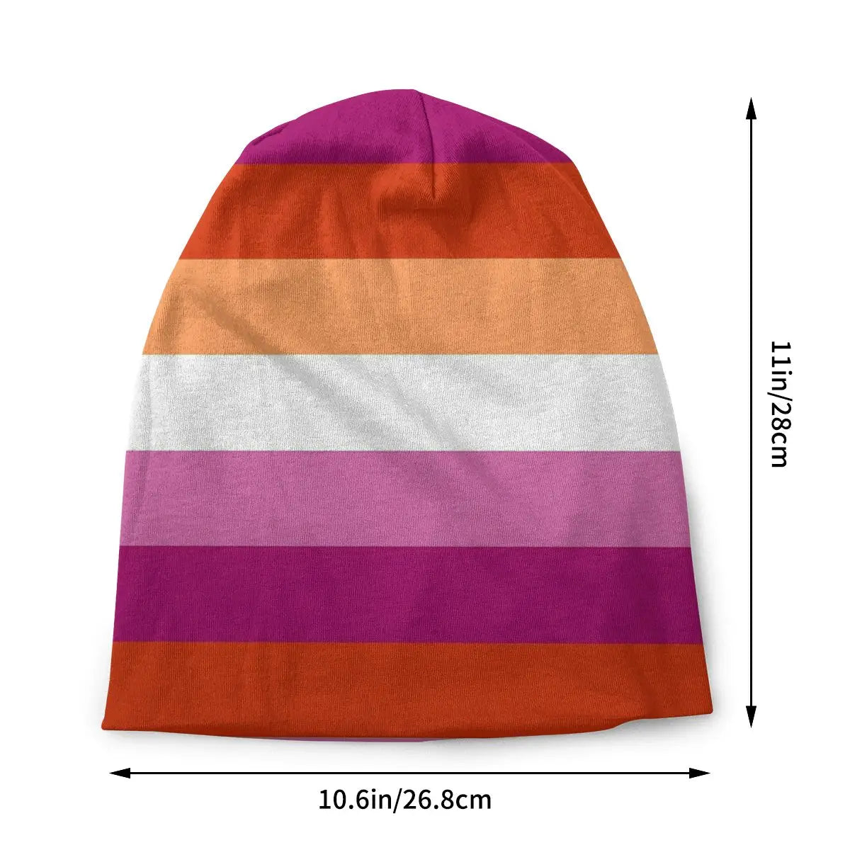 LGBTQIA+ Queer Lesbian Pride Flag Skullies Beanie Cap