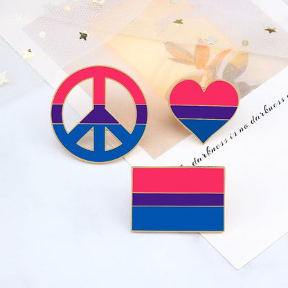 Enamel Pins - LGBTQIA+ Queer Pride Bisexual Pin Badges 