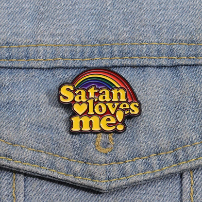 LGBTQIA+ Queer Premium Satan Loves Me Badge