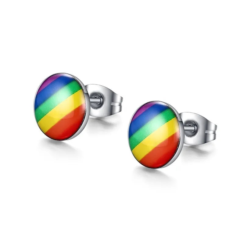 Earrings - LGBTQIA+ Pride Rainbow Stud Earrings - 13 Different Designs!