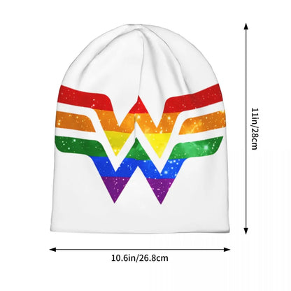 LGBTQIA+ Queer Wonder Woman Pride Skullies Beanie Cap