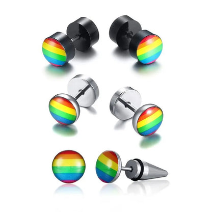 Earrings - LGBTQIA+ Pride Rainbow Stud Earrings - 13 Different Designs!