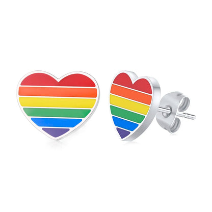 Earrings - LGBTQIA+ Pride Rainbow Stud Earrings - 13 Different Designs!