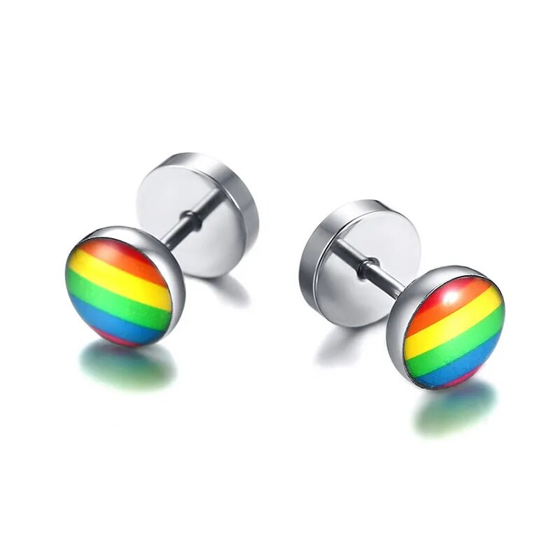 Earrings - LGBTQIA+ Pride Rainbow Stud Earrings - 13 Different Designs!