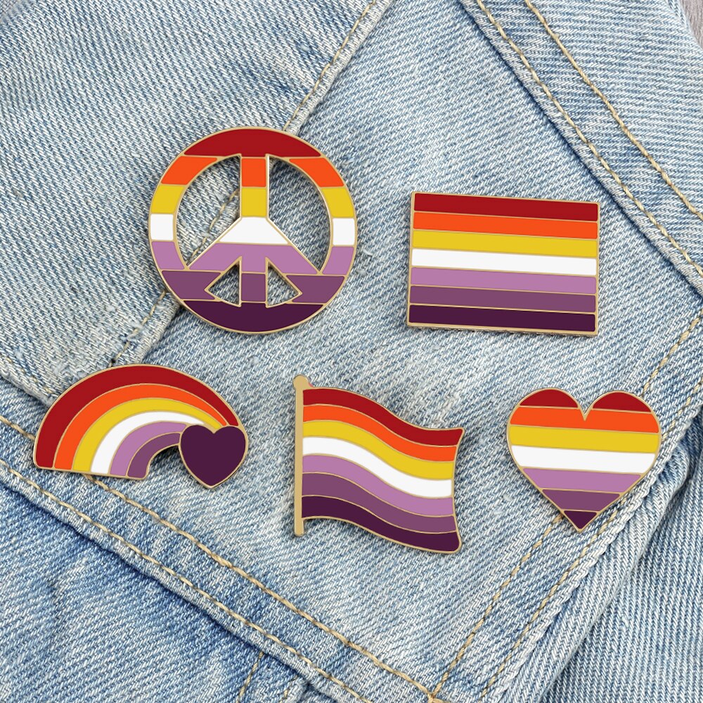 Enamel Pins - LGBTQIA+ Queer Pride Lesbian Pin Badges 