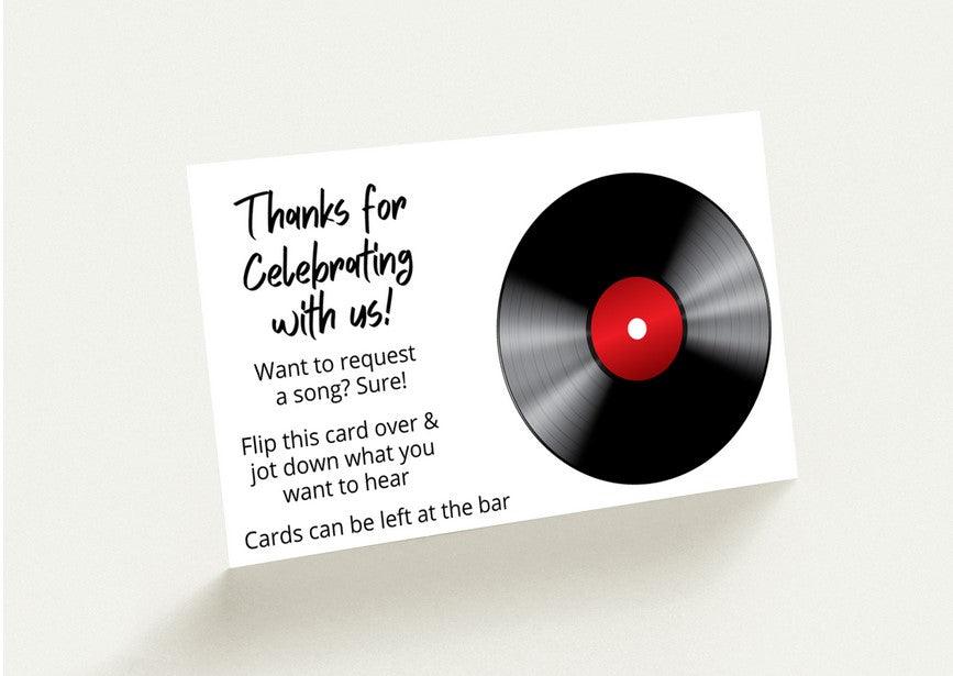 Song Request Cards - Song Request Cards