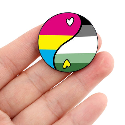 Enamel Pins - LGBTQIA+ Queer Pride Yin Yang Pin Badges 