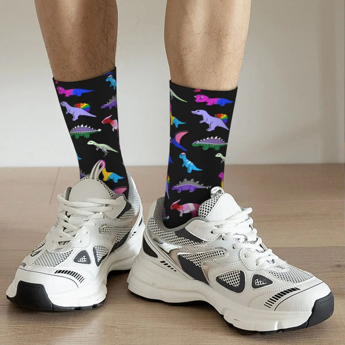 Socks - LGBTQIA+ Queer Dinosaur Socks