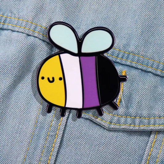 LGBTQIA+ Queer Premium Non-Binary Bee Badge