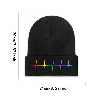 LGBTQIA+ Queer Rainbow Pulse Beanie