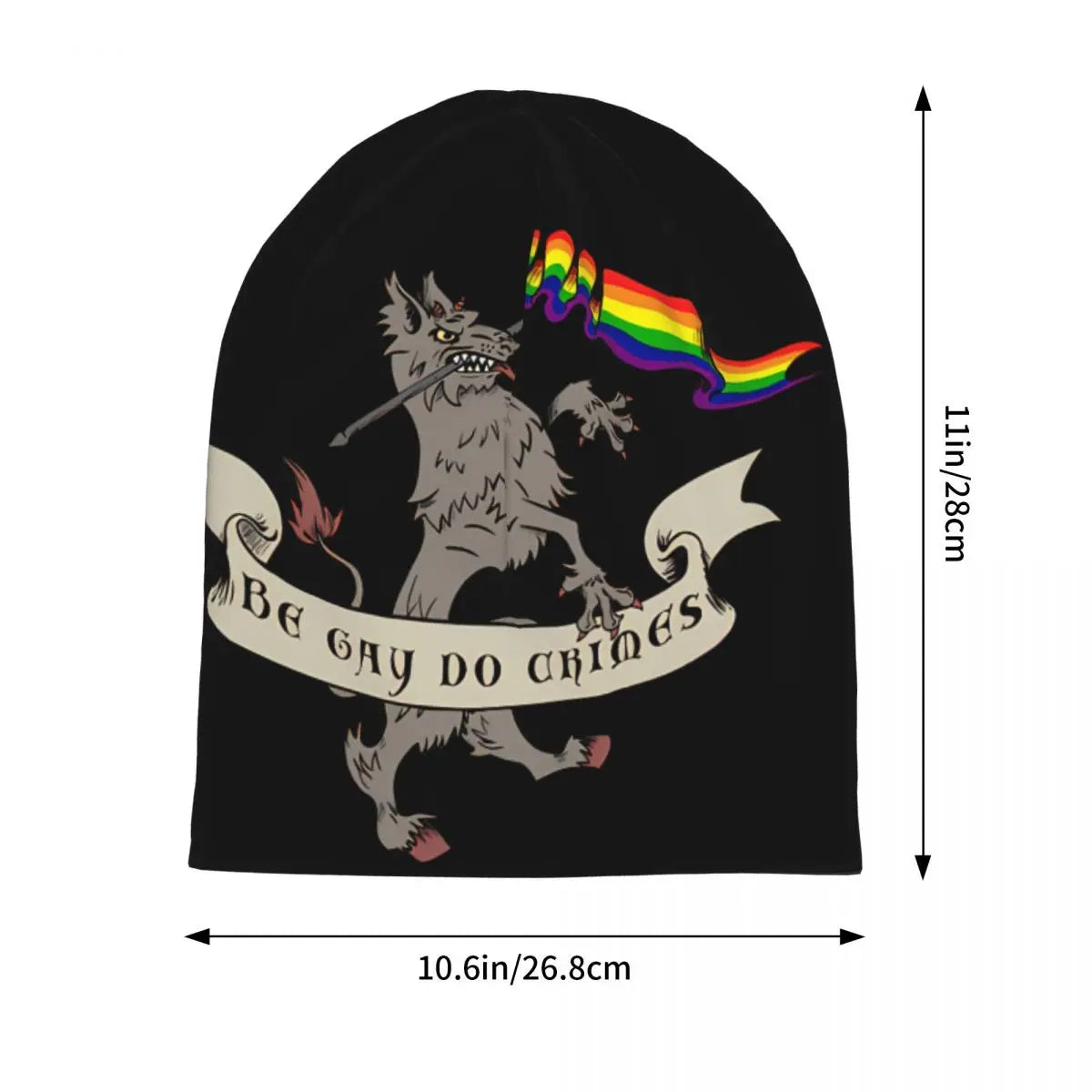 LGBTQIA+ Queer Be Gay Do Crime Skullies Beanie Cap