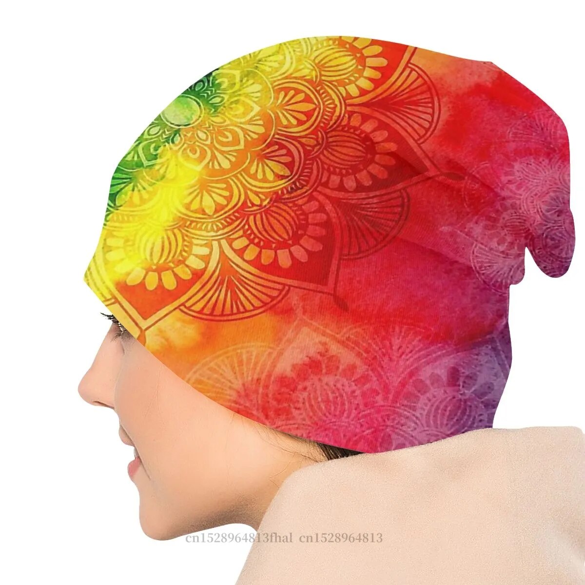 Hats - Pride Rainbow Mandala Skullies Beanie Cap