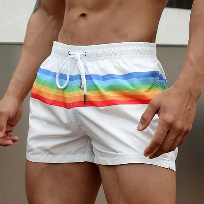 LGBTQIA+ Queer Pride Stripe Gym Shorts