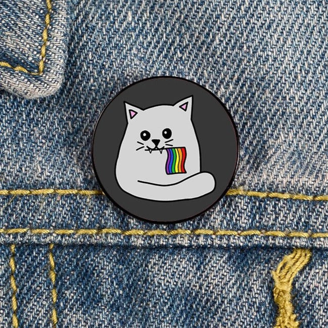 Enamel Pins - LGBTQIA+ Queer Pride Cats Pin Badges 