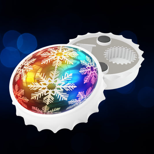 Kitchen Accessories - Merry Snowflakes Festive Bottle Opener