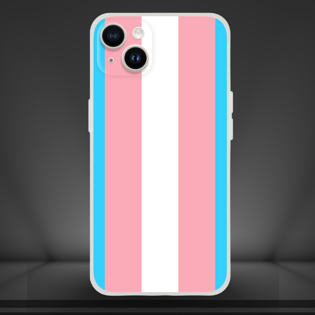 Mobile Phone Case - Trans Pride Flag Flexi Phone Case - LGBTQIA+ Queer