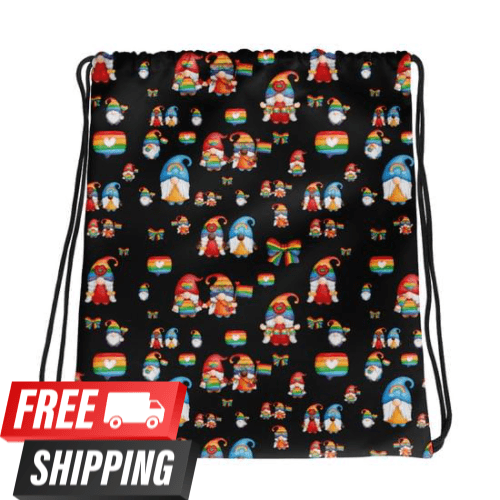 Drawstring Bags - Gnome Couples Pride Drawstring Bag