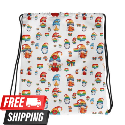 Drawstring Bags - Gnome Pride Drawstring Bag