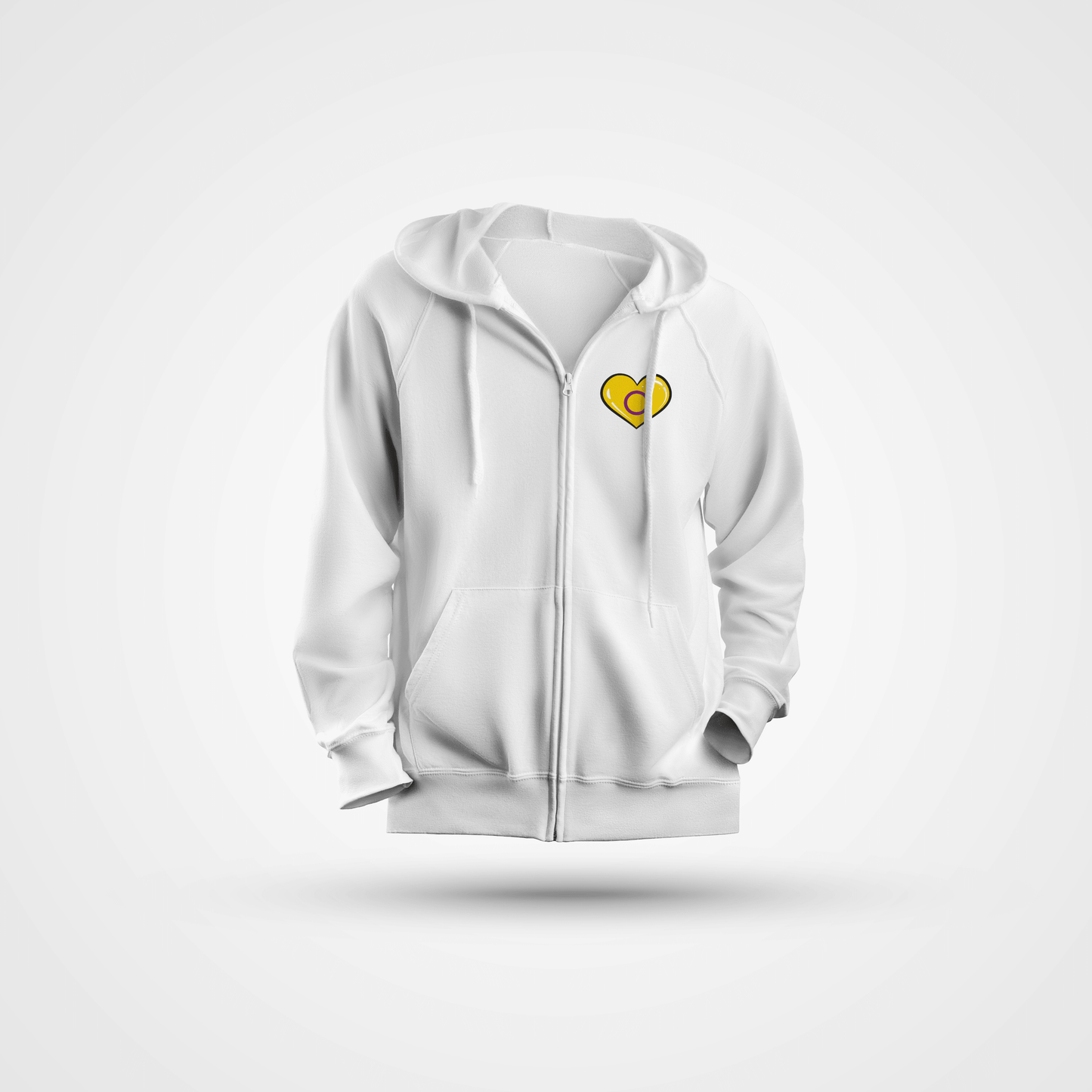 Hoodie - Be Who You Are Heart Zip Hoodie