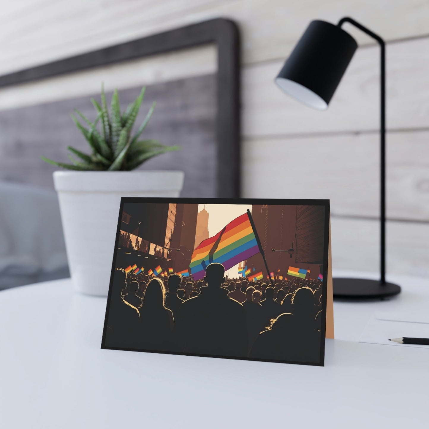 Blank Greeting Card - Intimate Crowd - LGBTQIA+ Queer Pride Blank Greeting Card