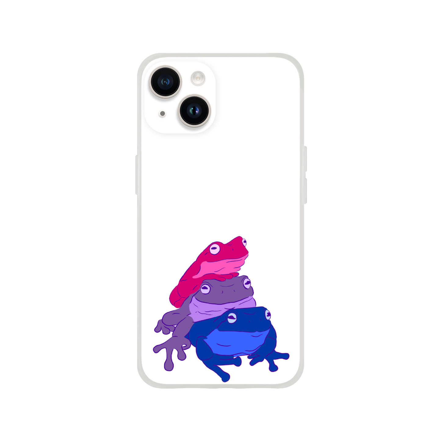 Mobile Phone Case - Bisexual Frog Stack Flexi Phone Case