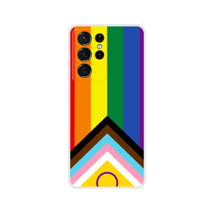 Mobile Phone Case - Progressive Pride Flag Flexi Phone Case - LGBTQIA+ Queer