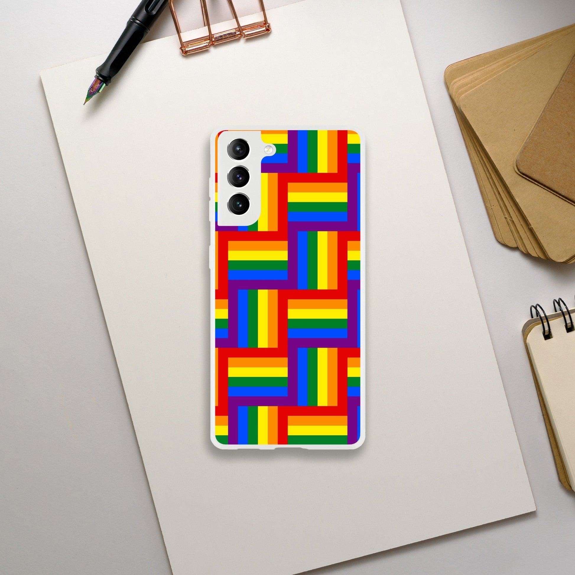 Mobile Phone Case - Pattern Pride Flexi Phone Case - LGBTQIA+ Queer