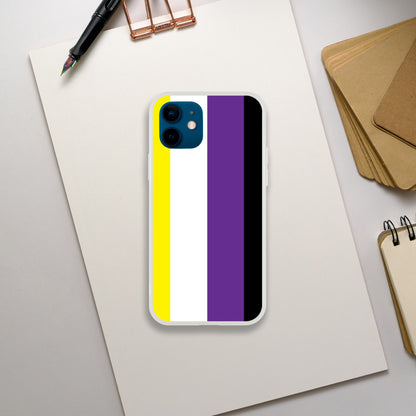 Mobile Phone Case - Non-Binary Flag Flexi Phone Case - LGBTQIA+ Queer