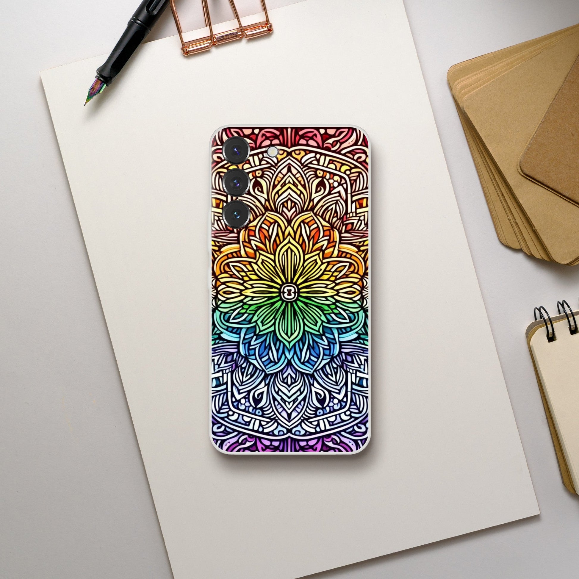 Mobile Phone Case - Stained Glass Pride Shield - IPhone Case - Samsung Case - Clear - Flexi - Bio - Slim - Tough - LGBTQIA+ Mobile Phone Cases